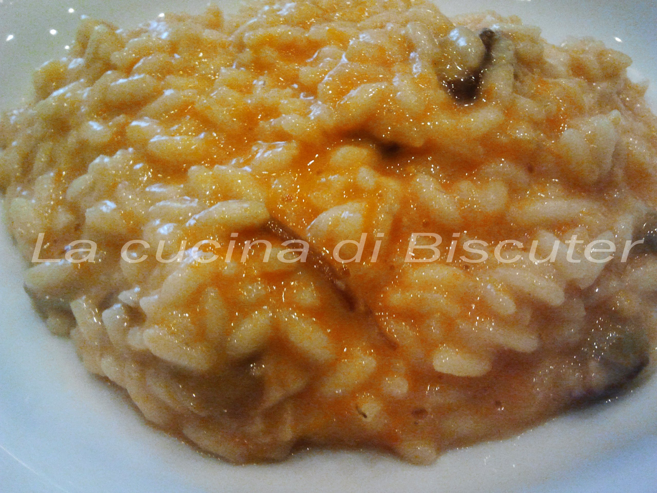 Risotto alla zucca e funghi porcini