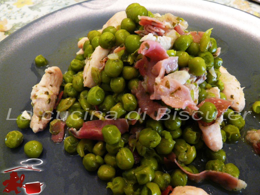 Pollo con piselli allla Asturiana -